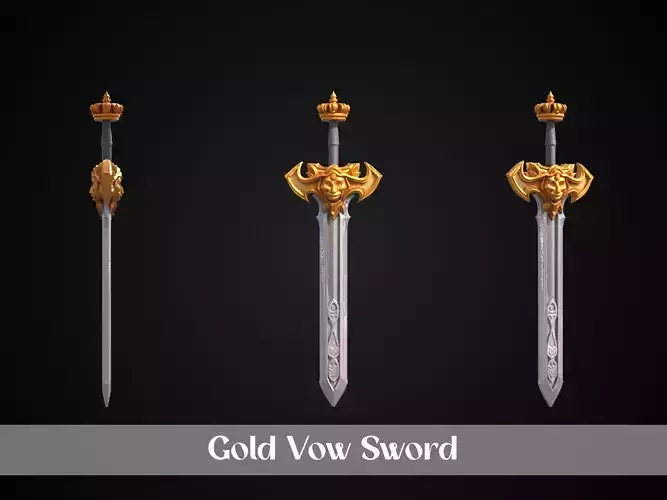 Stylized Rohan Sword - Gold Vow