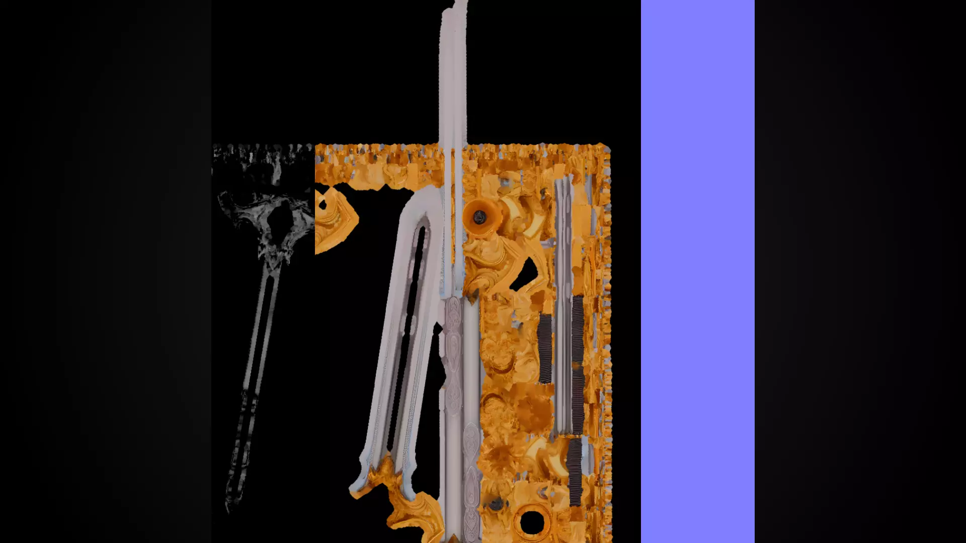 Stylized Rohan Sword - Gold Vow - Game Ready 3D model_8