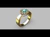 Cabochon Graduation Ring 3D print model_1