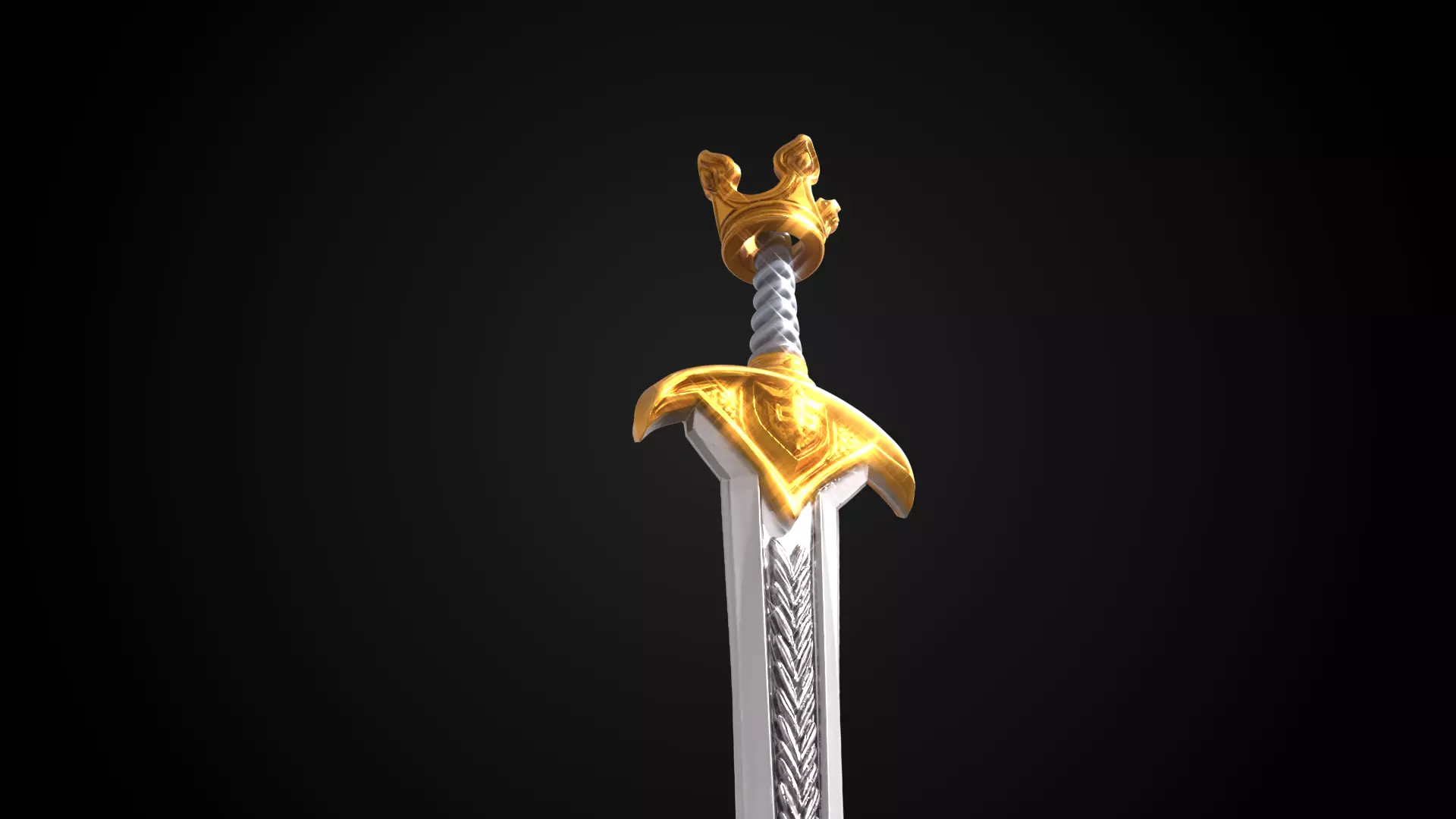 Stylized Rohan Sword - Eorls Blade - Game Ready 3D model_4