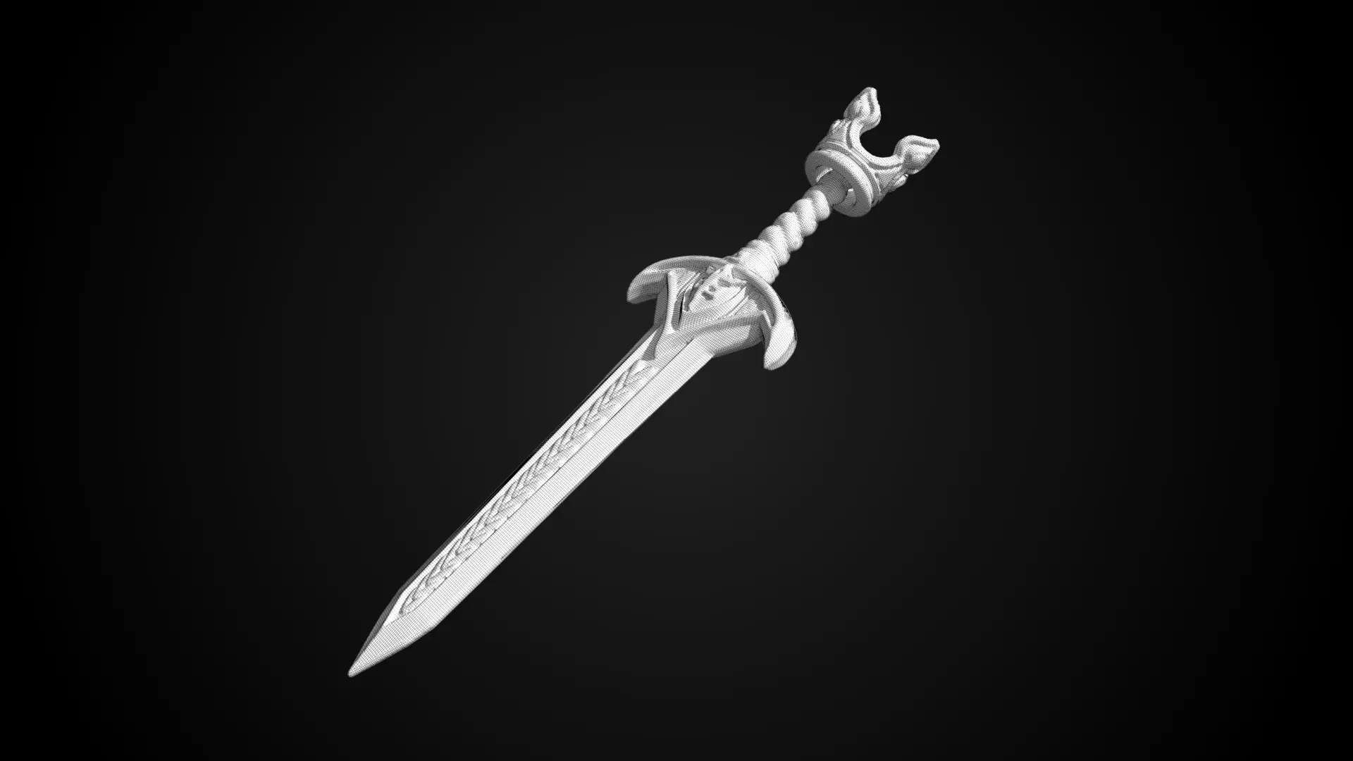 Stylized Rohan Sword - Eorls Blade - Game Ready 3D model_7