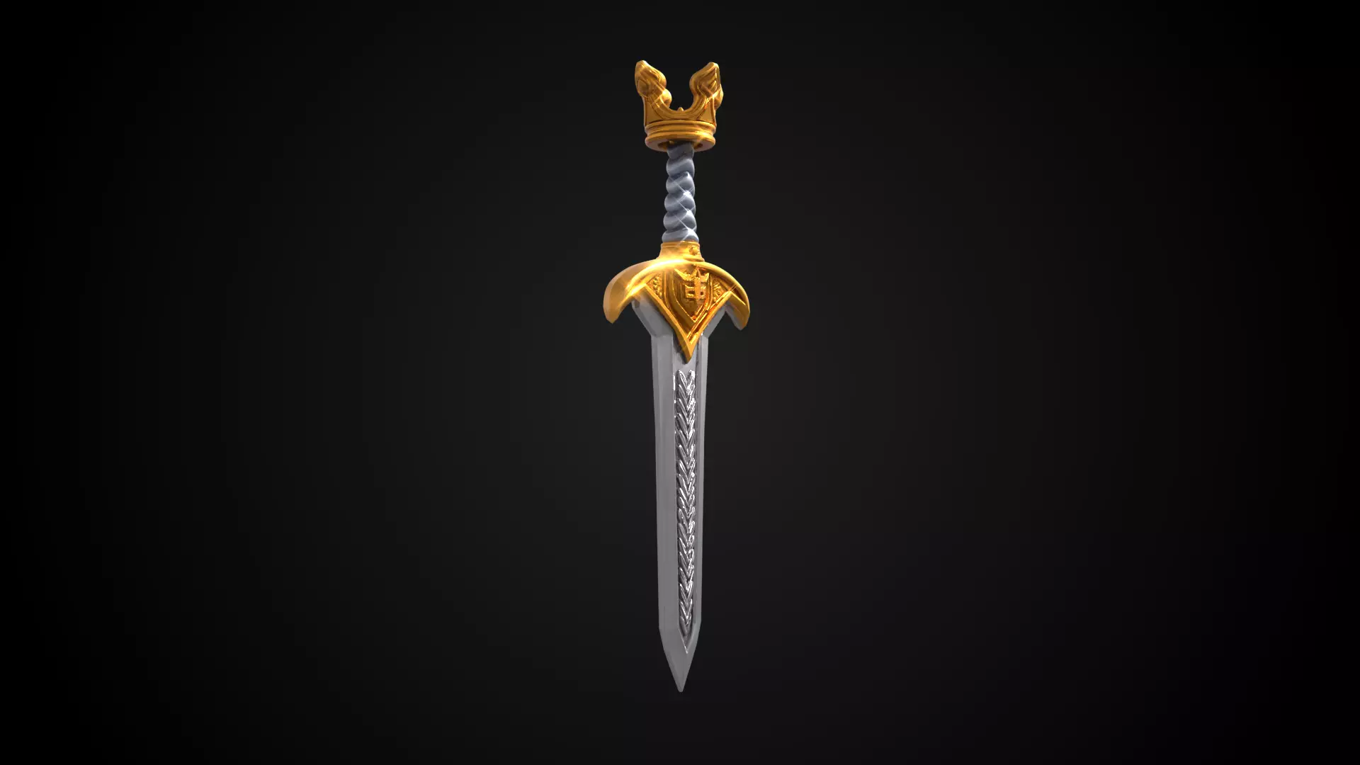 Stylized Rohan Sword - Eorls Blade - Game Ready 3D model_3