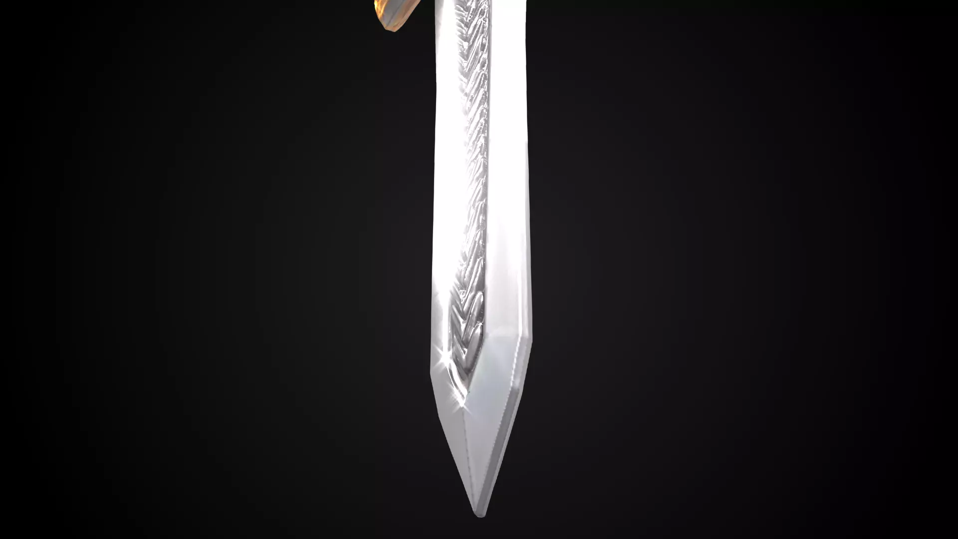 Stylized Rohan Sword - Eorls Blade - Game Ready 3D model_5