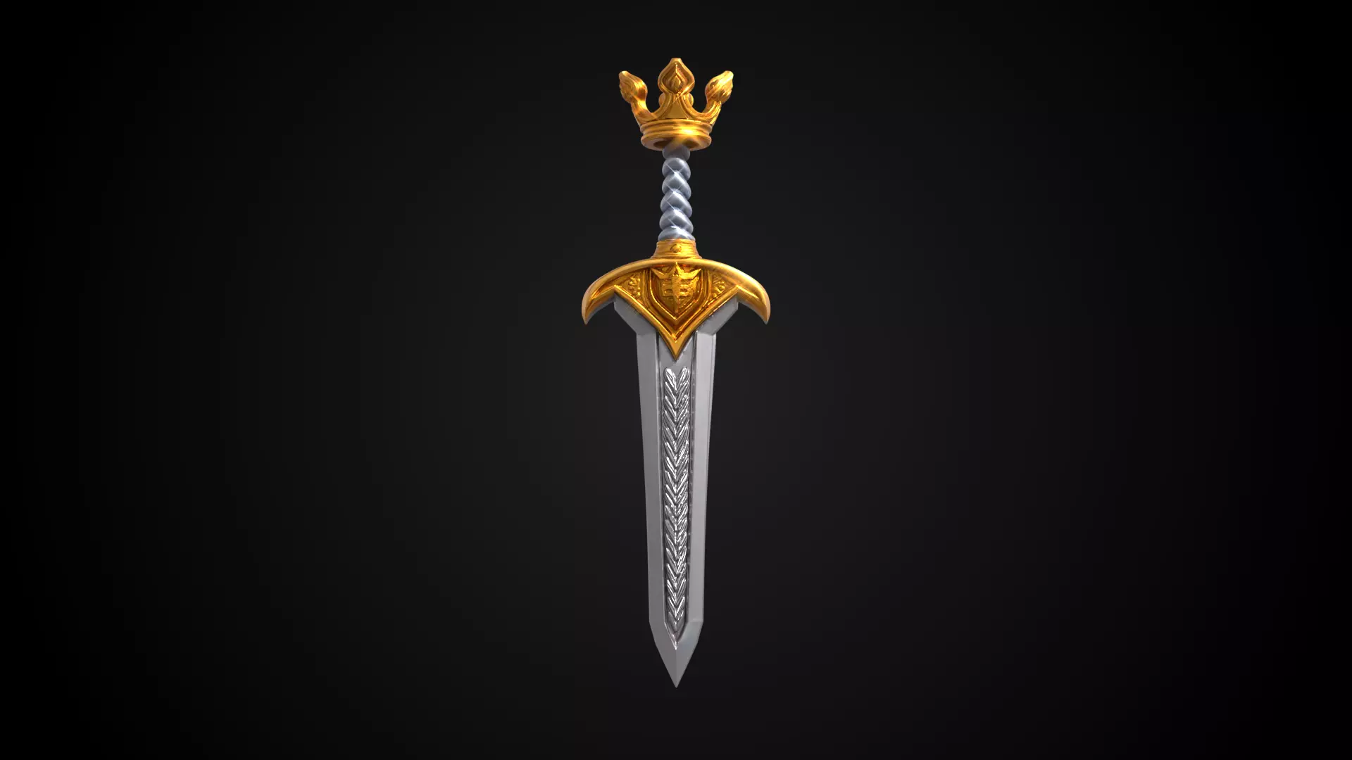 Stylized Rohan Sword - Eorls Blade - Game Ready 3D model_1