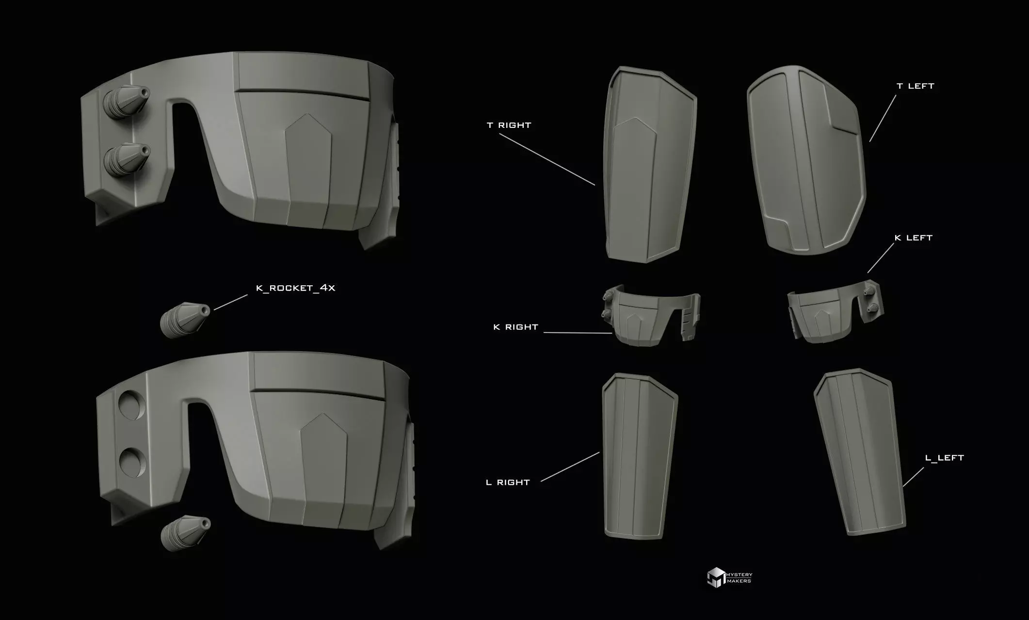 Beebox bounty hunter armor 3D print model_5