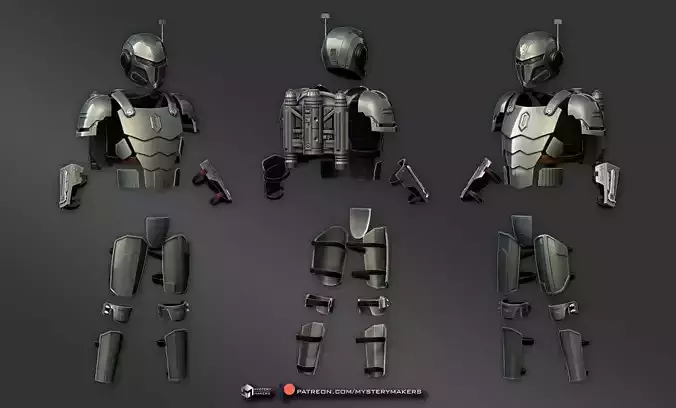 Beebox bounty hunter armor 3D print model