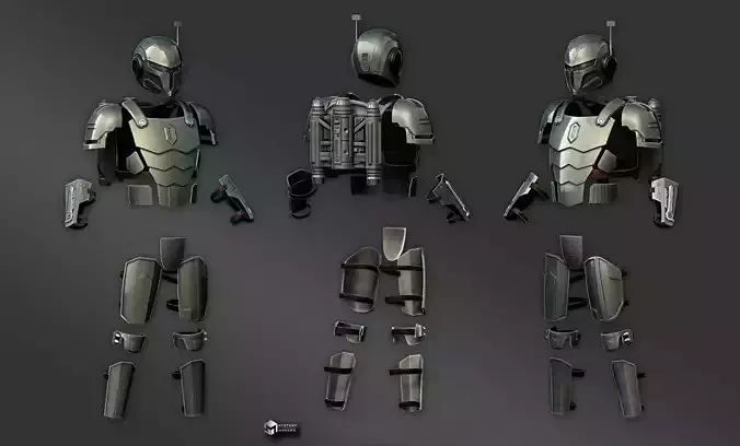 Beebox bounty hunter armor 3D print model