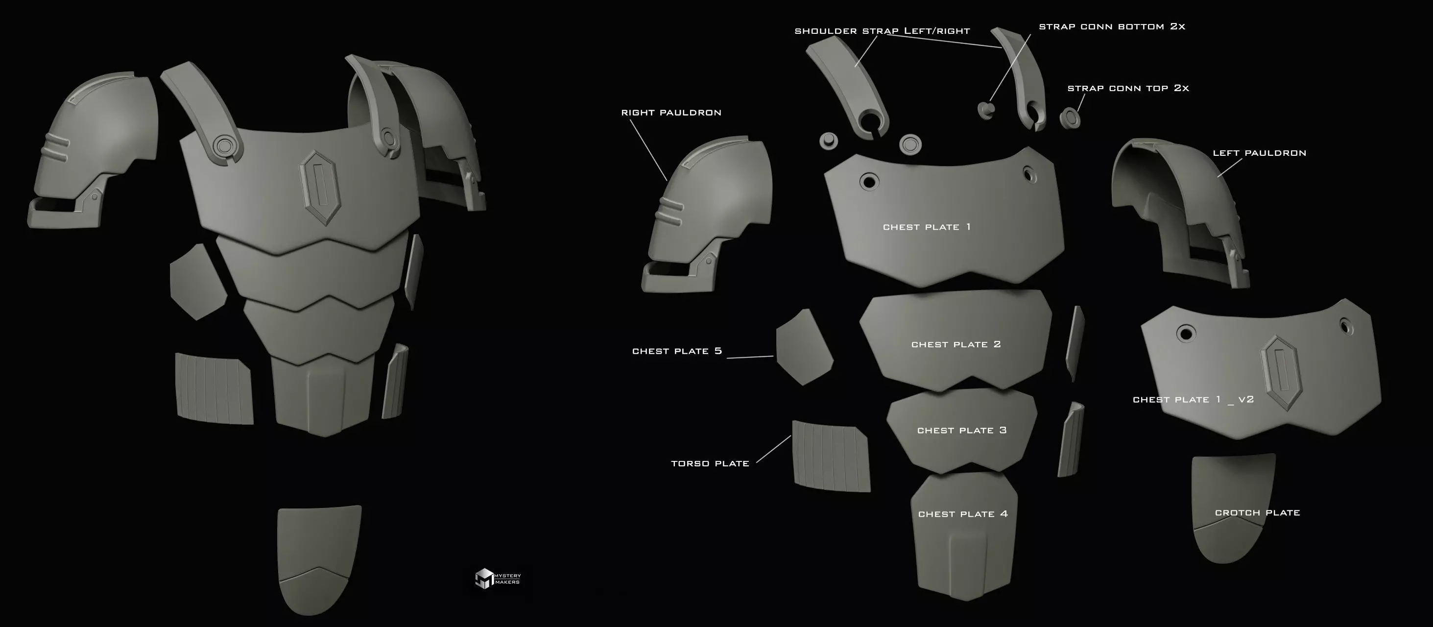 Beebox bounty hunter armor 3D print model_4