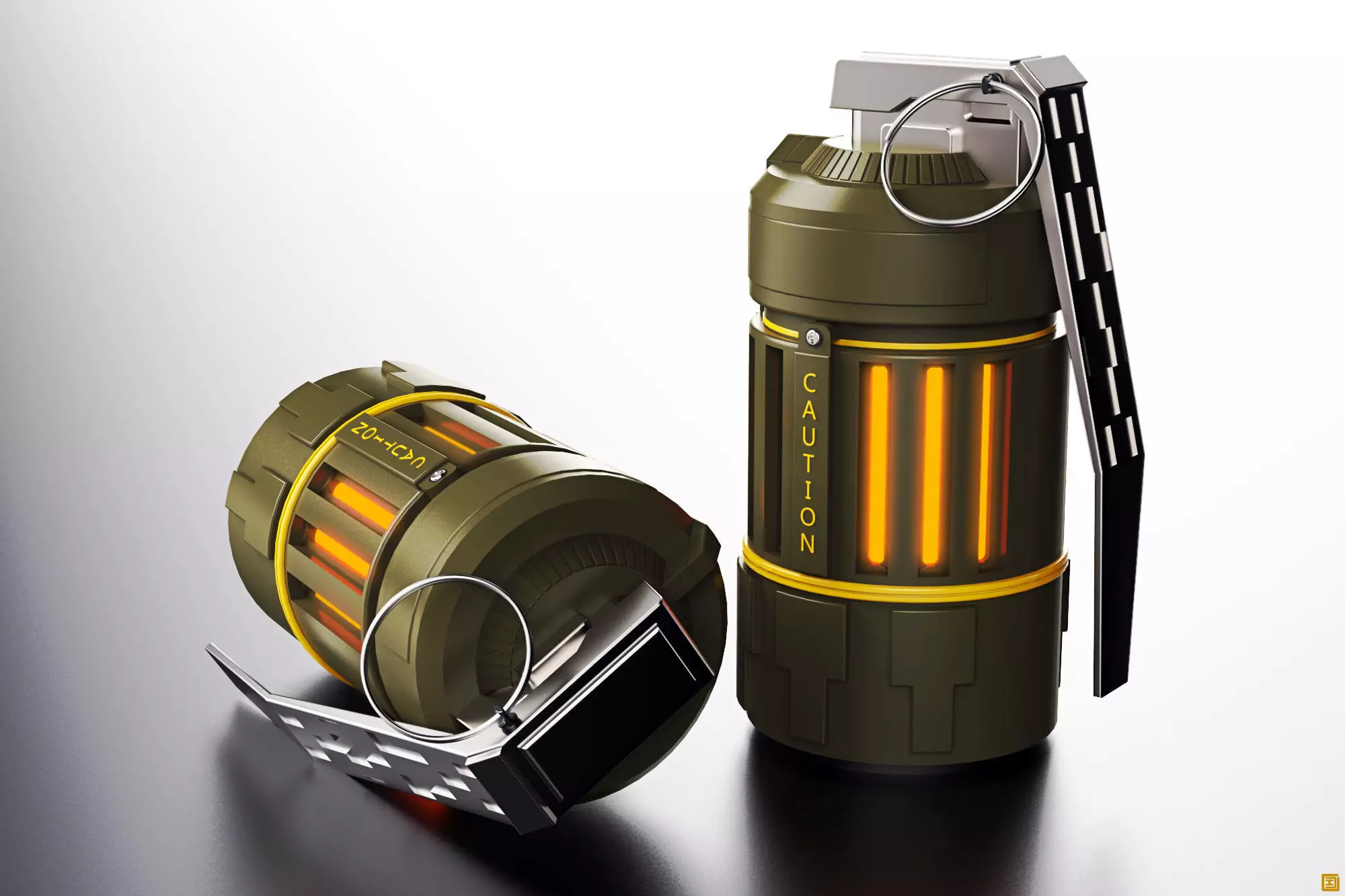 Free Sci-fi Grenade Free 3D model