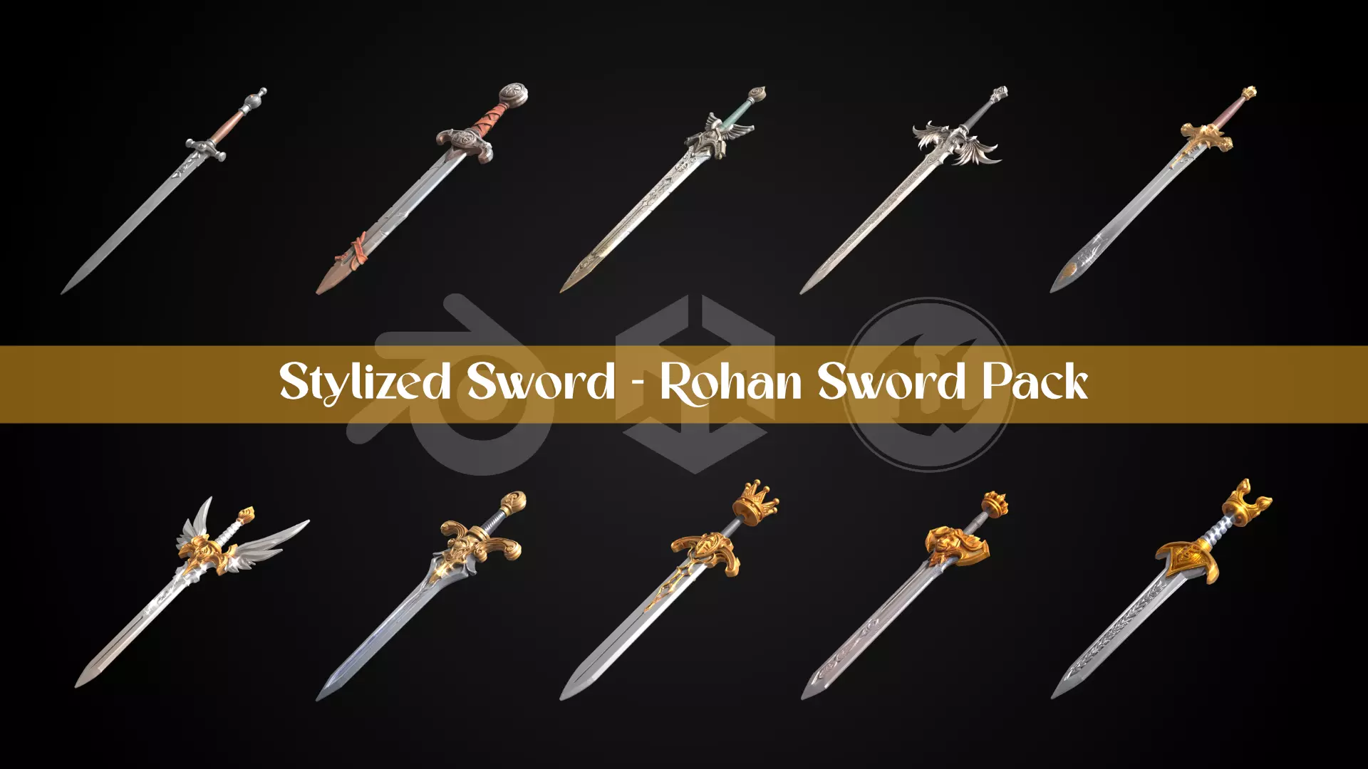 Stylized Sword - Rohan Sword Pack 3D Model Collection_0