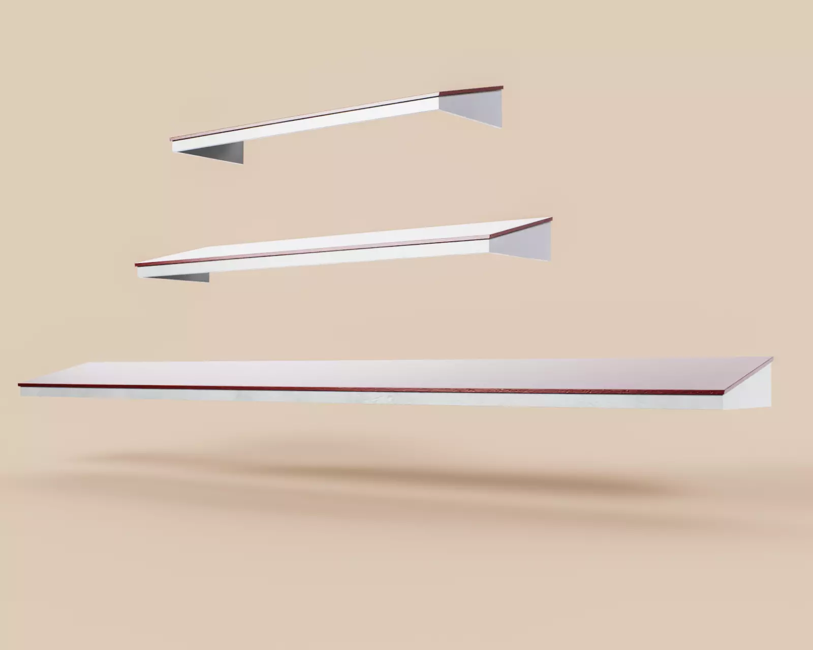 Exterior Awning Type E Set of 3 Low-poly 3D model_0