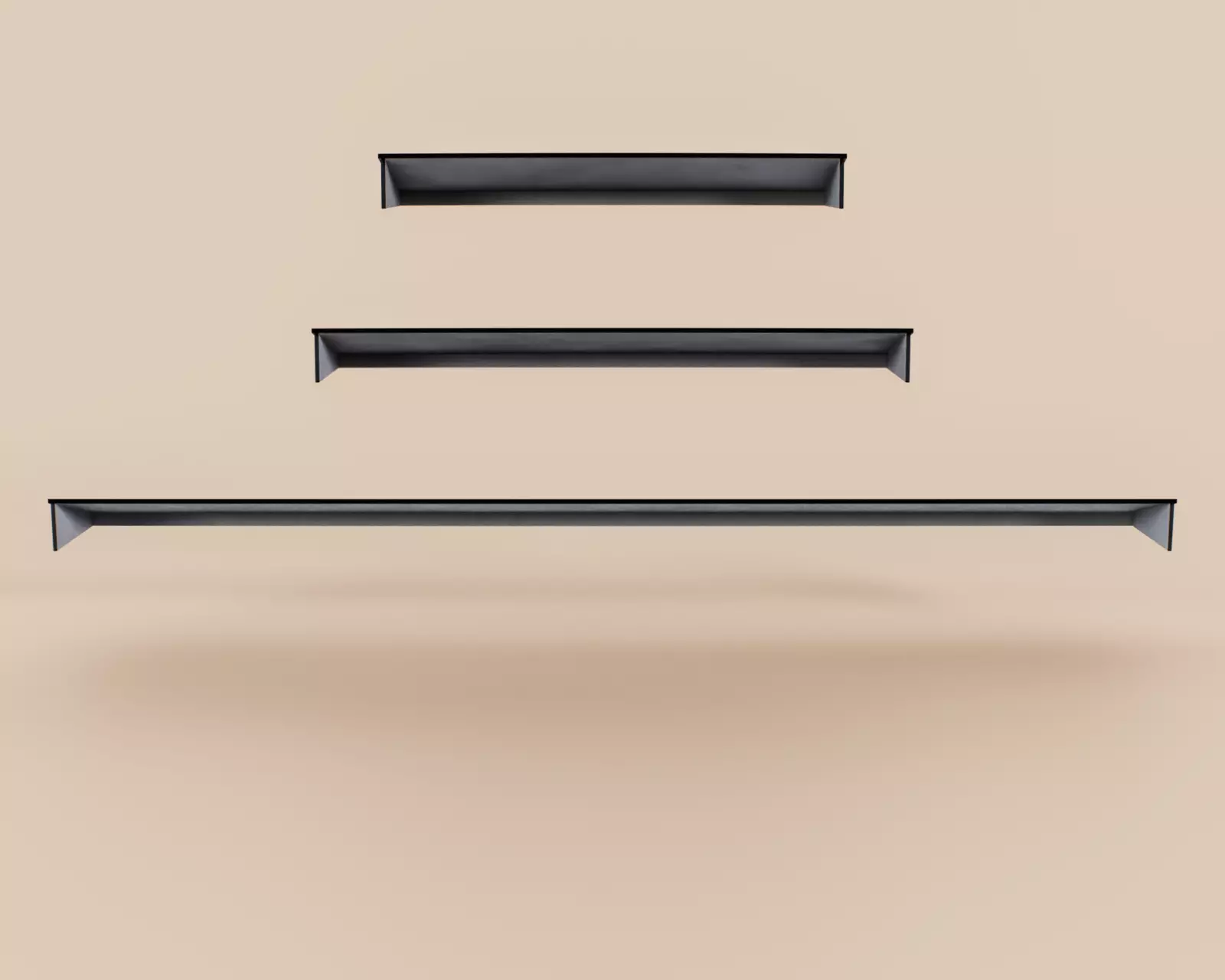 Exterior Awning Type E Set of 3 Low-poly 3D model_7