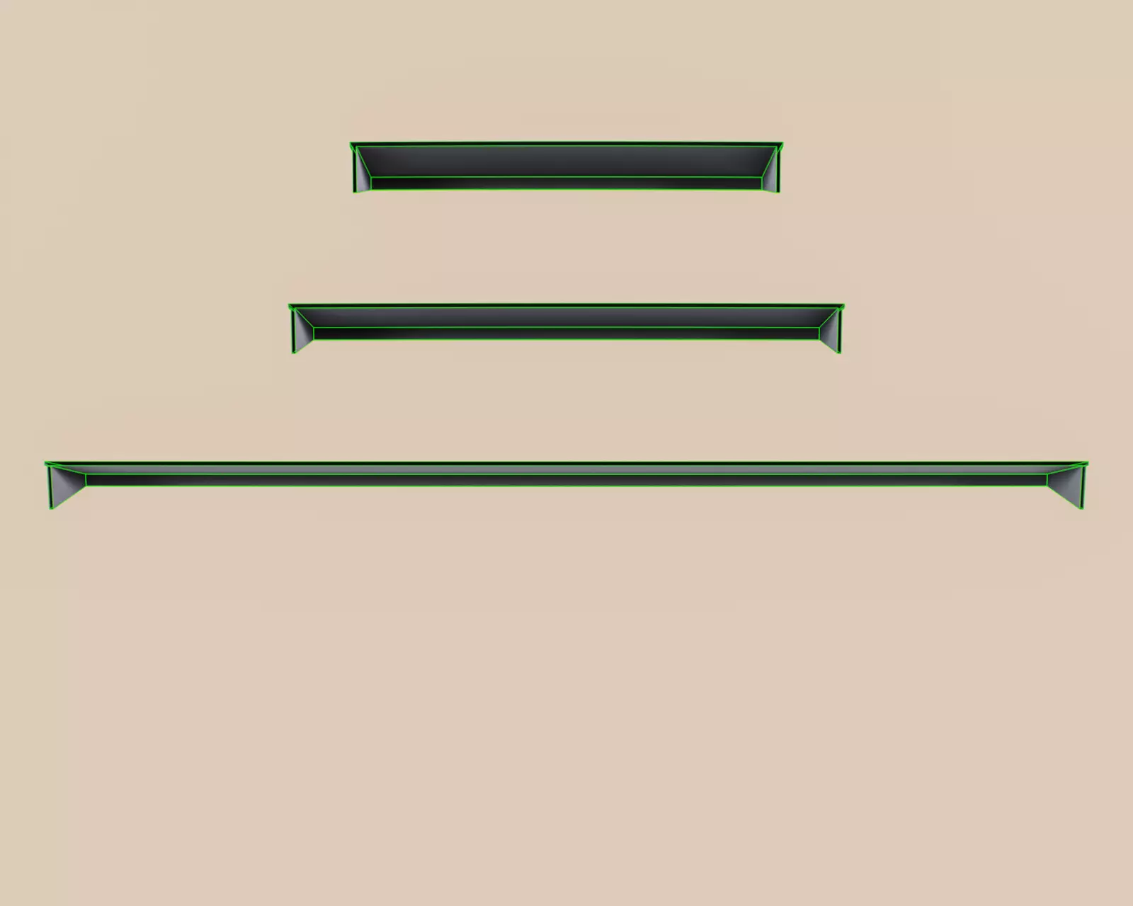 Exterior Awning Type E Set of 3 Low-poly 3D model_15