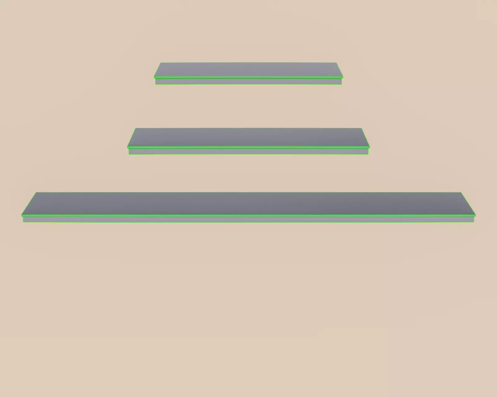 Exterior Awning Type E Set of 3 Low-poly 3D model_11