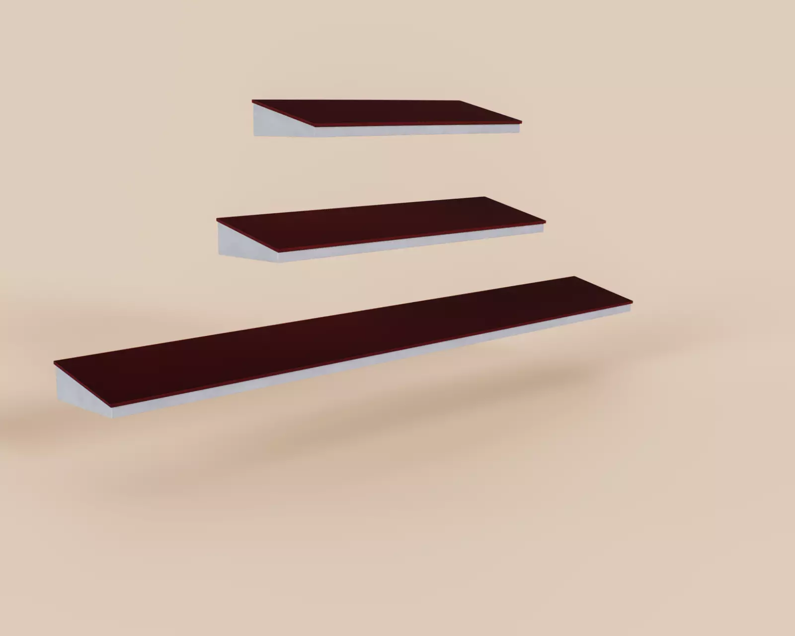 Exterior Awning Type E Set of 3 Low-poly 3D model_4