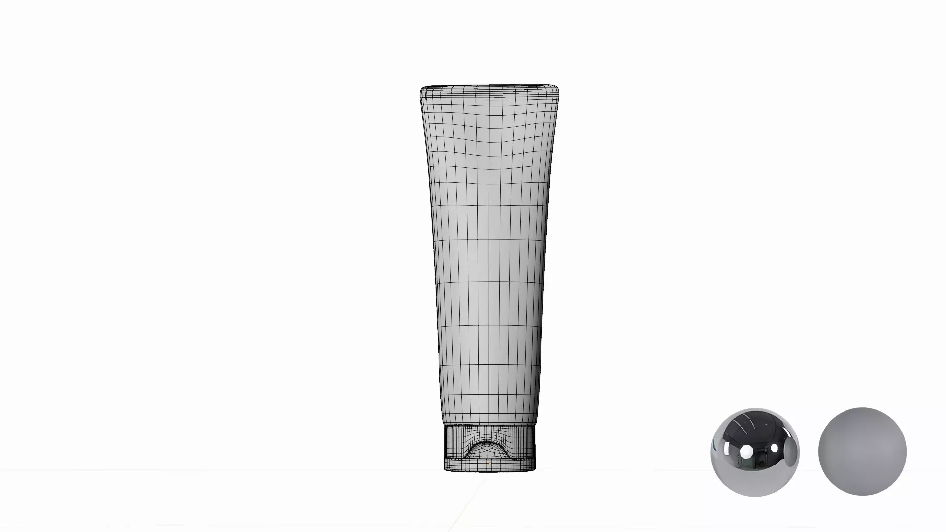 Cream Tube  Low-poly 3D model_4