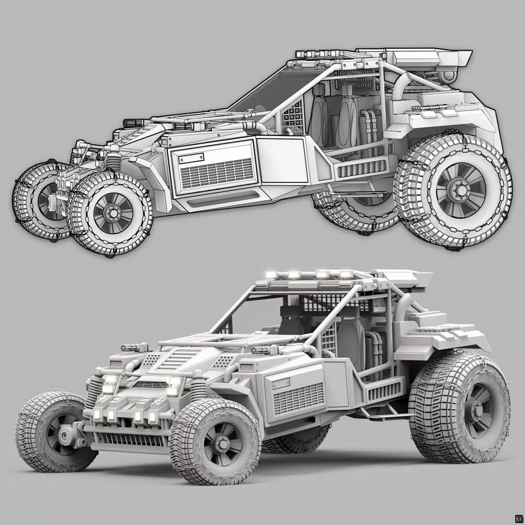 Buggy Vehicle 2 3D model_0