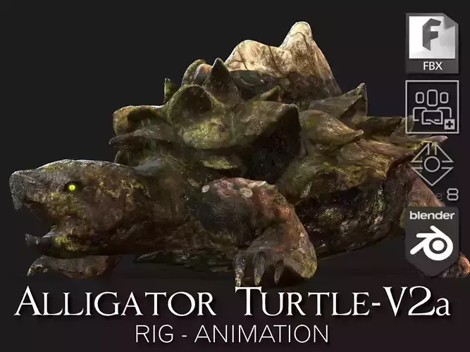 Alligator Turtle-V2a 3D model