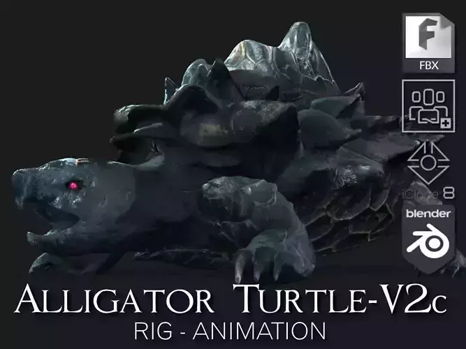 Alligator Turtle-V2c 3D model