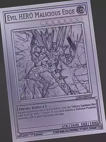 Evil HERO Malicious Edge - yu-gi-oh Free 3D print model