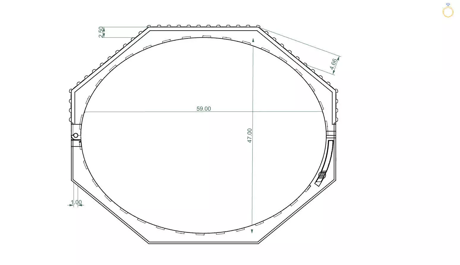 Six sided enamel bracelet 3D print model_9
