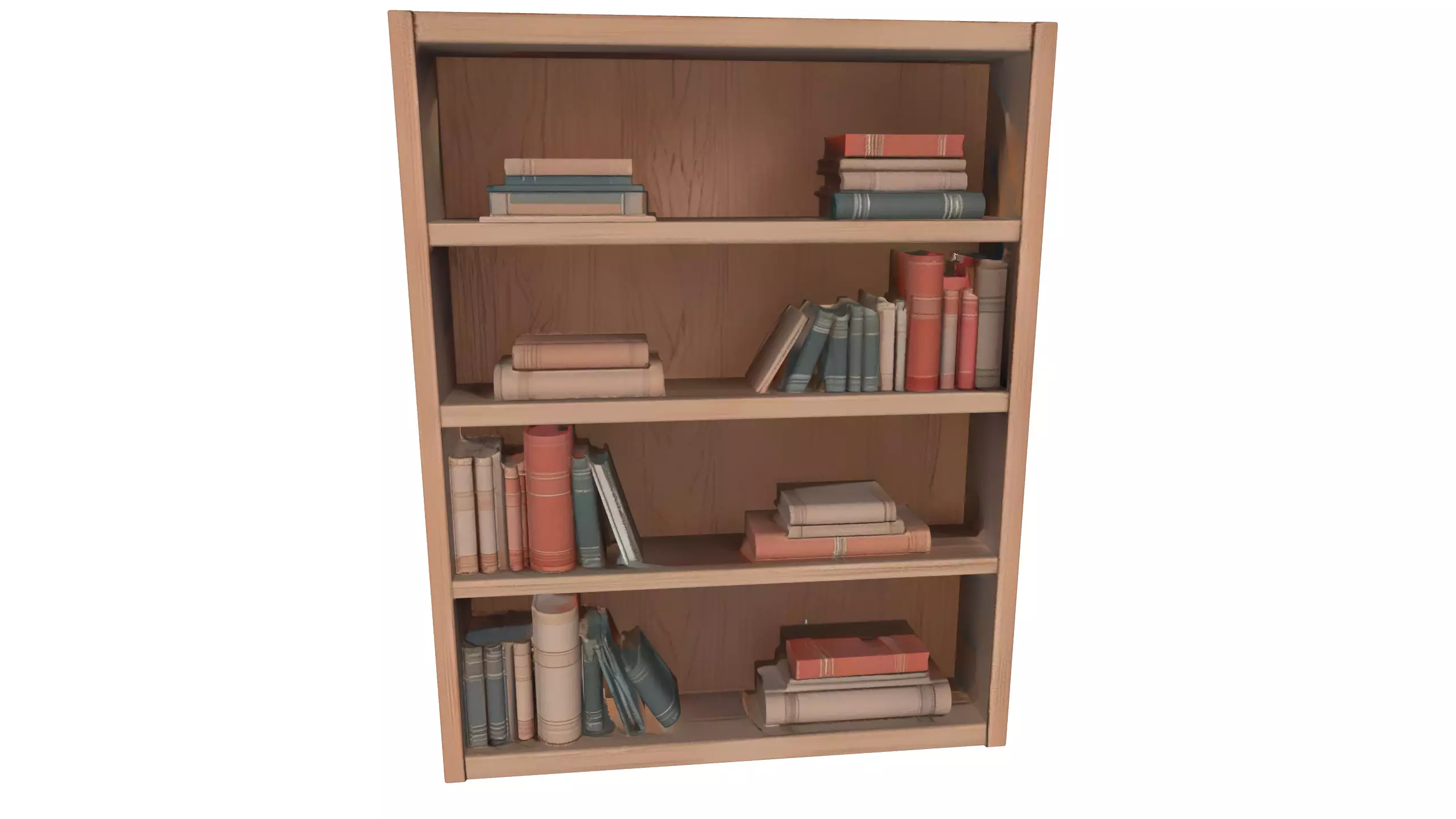 BOOKSHELF 3D model_0