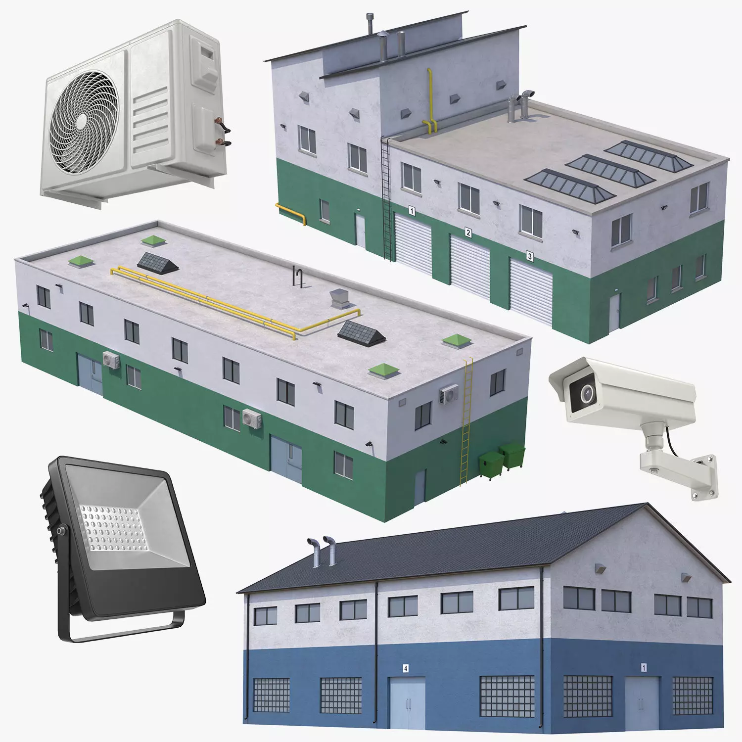 3 Industrial Buildings Collection _0