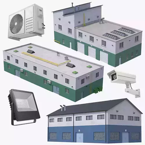 3 Industrial Buildings Collection 