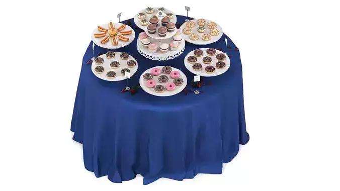 Open buffet Set 05 3D model
