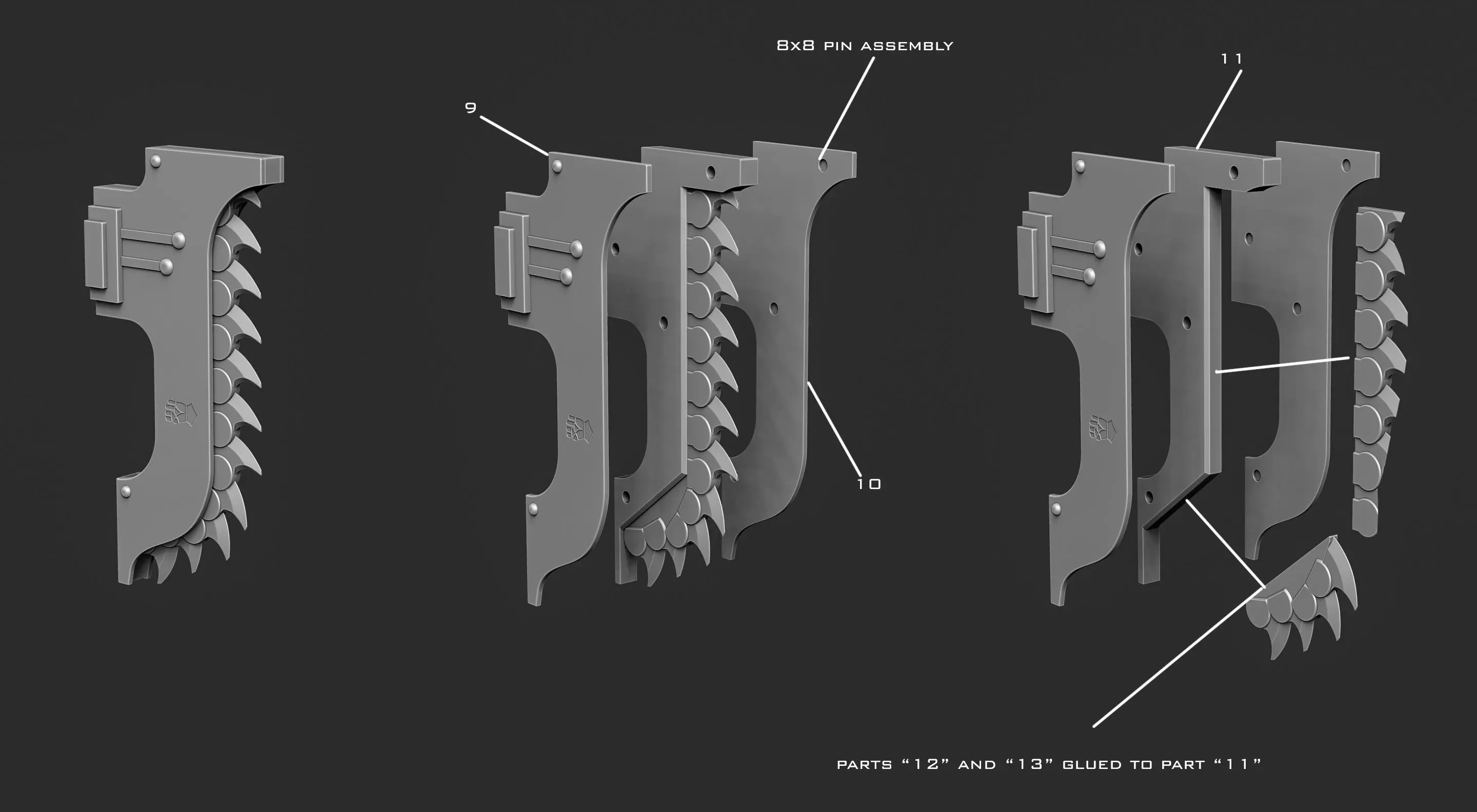 ChainAxe 3D print model_3