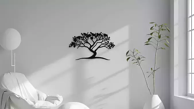 Stylized Tree Wall Art Silhouette