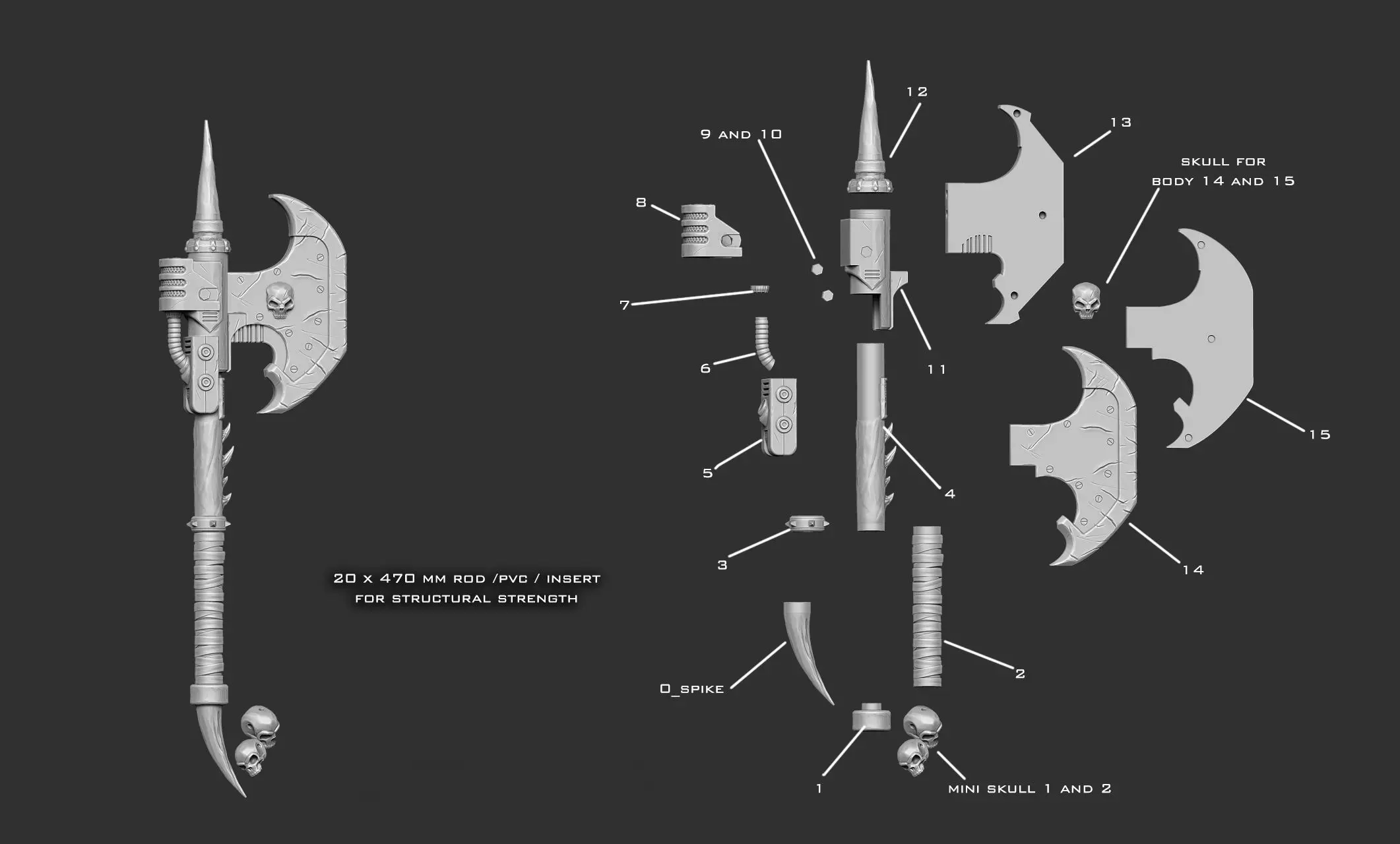 ChainAxe 2 3D print model_5