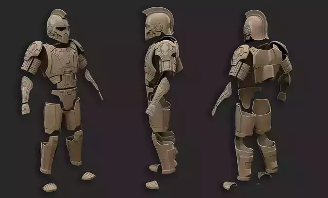 Roman infantry trooper armor 3D print model