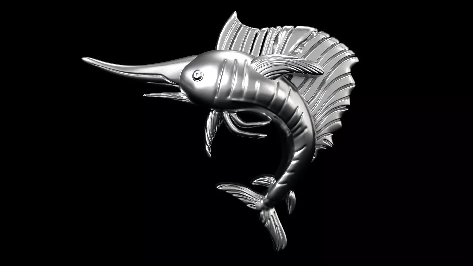Blue Marlin Fish pendant 3d Printable 3D print model