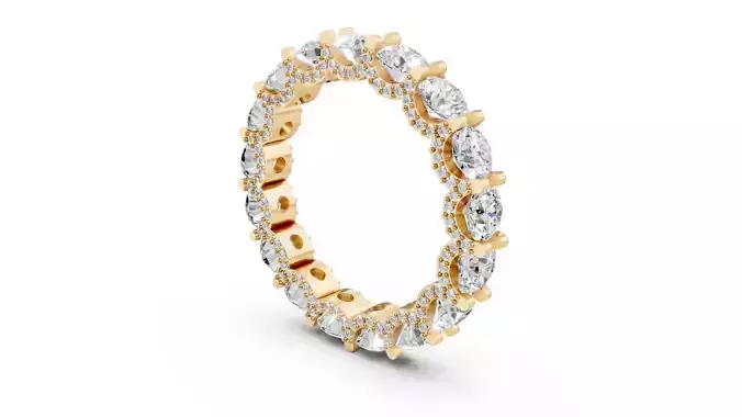 Infinity Ring Round Cut Diamond Size 10