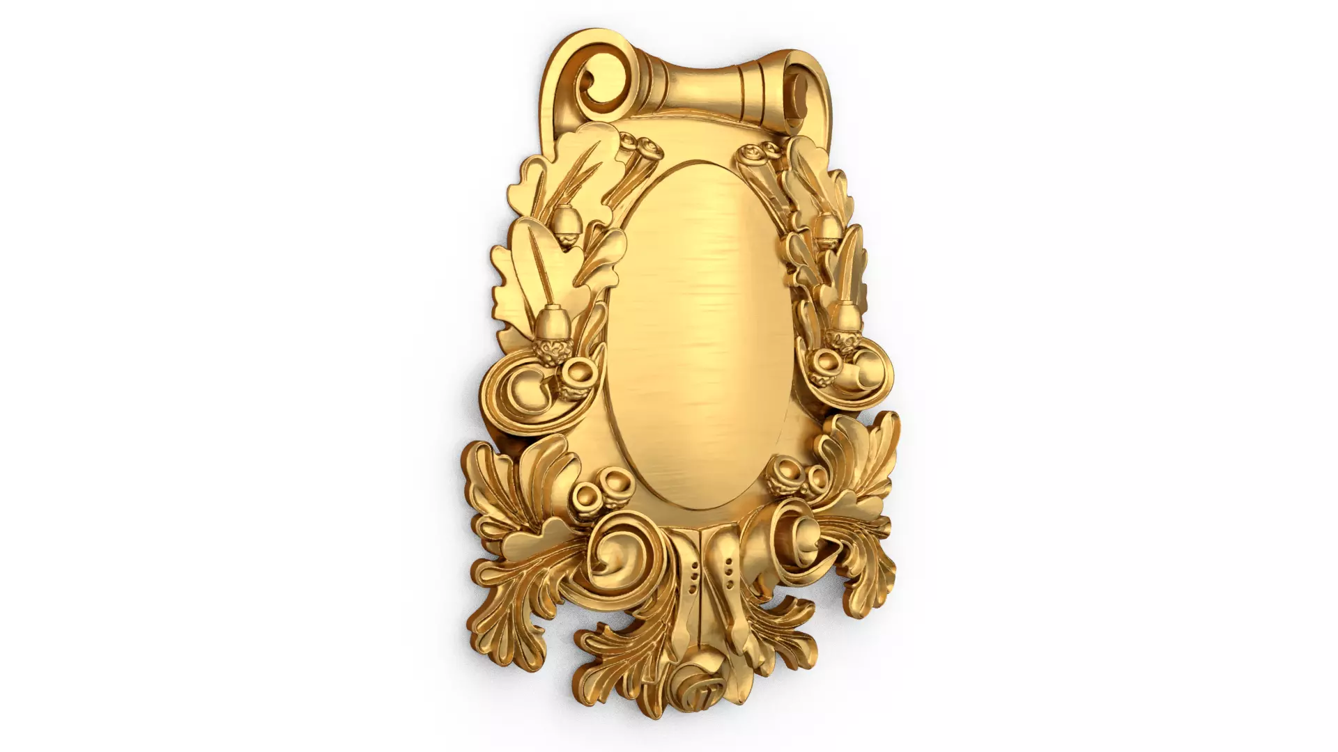 Cartouche classic decorative ornament cnc 3d printing stl 04  3D model_3