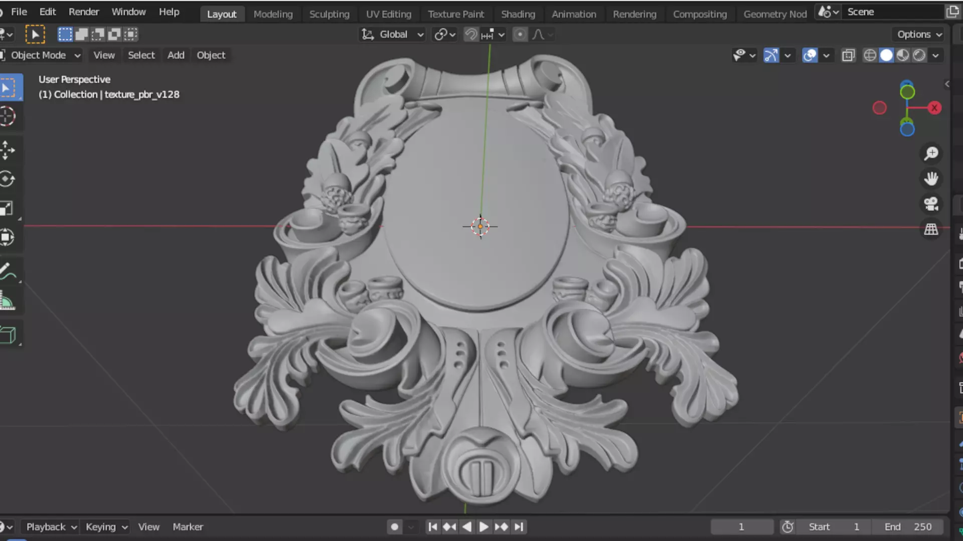 Cartouche classic decorative ornament cnc 3d printing stl 04  3D model_6