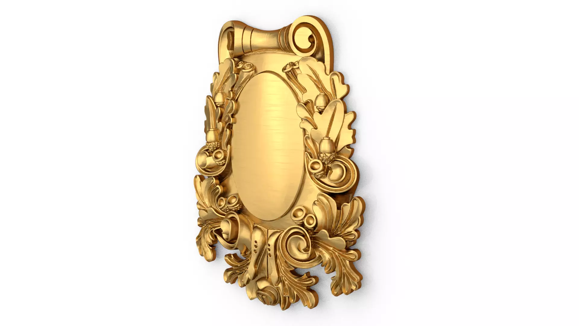 Cartouche classic decorative ornament cnc 3d printing stl 04  3D model_4