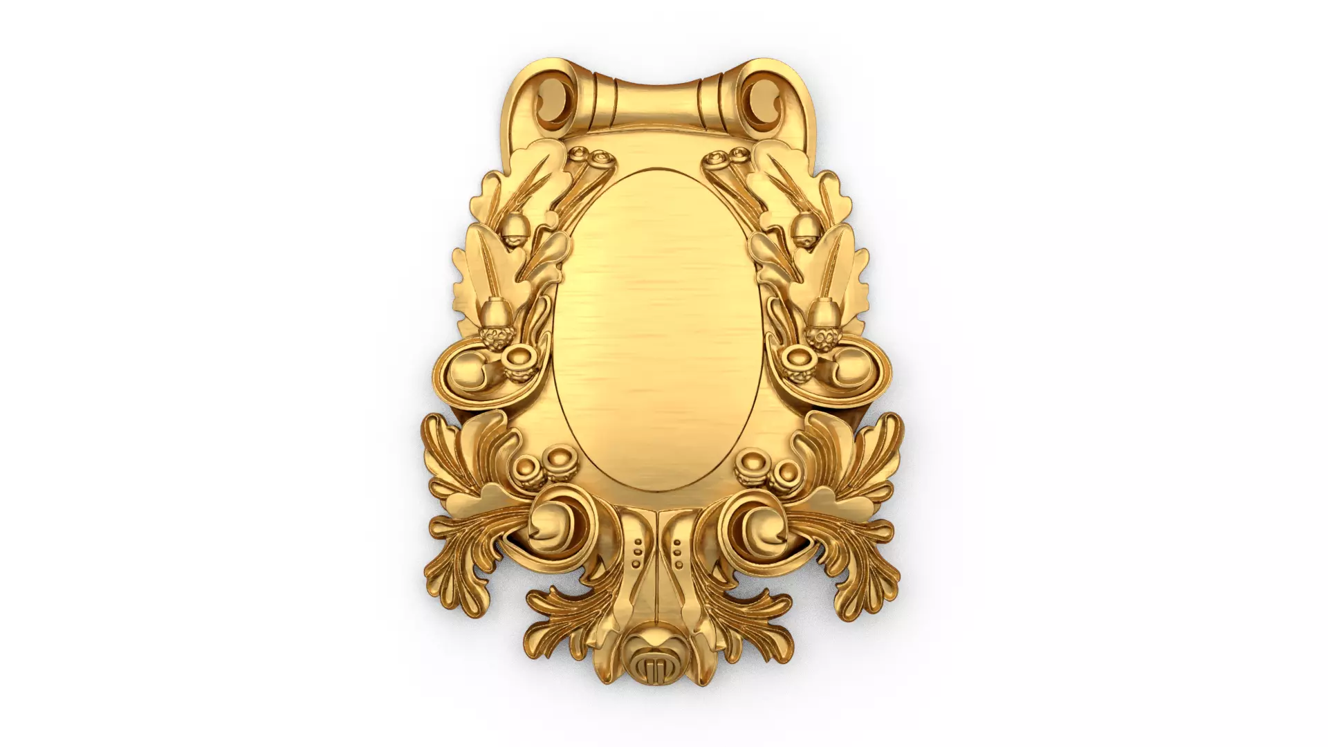 Cartouche classic decorative ornament cnc 3d printing stl 04  3D model_0