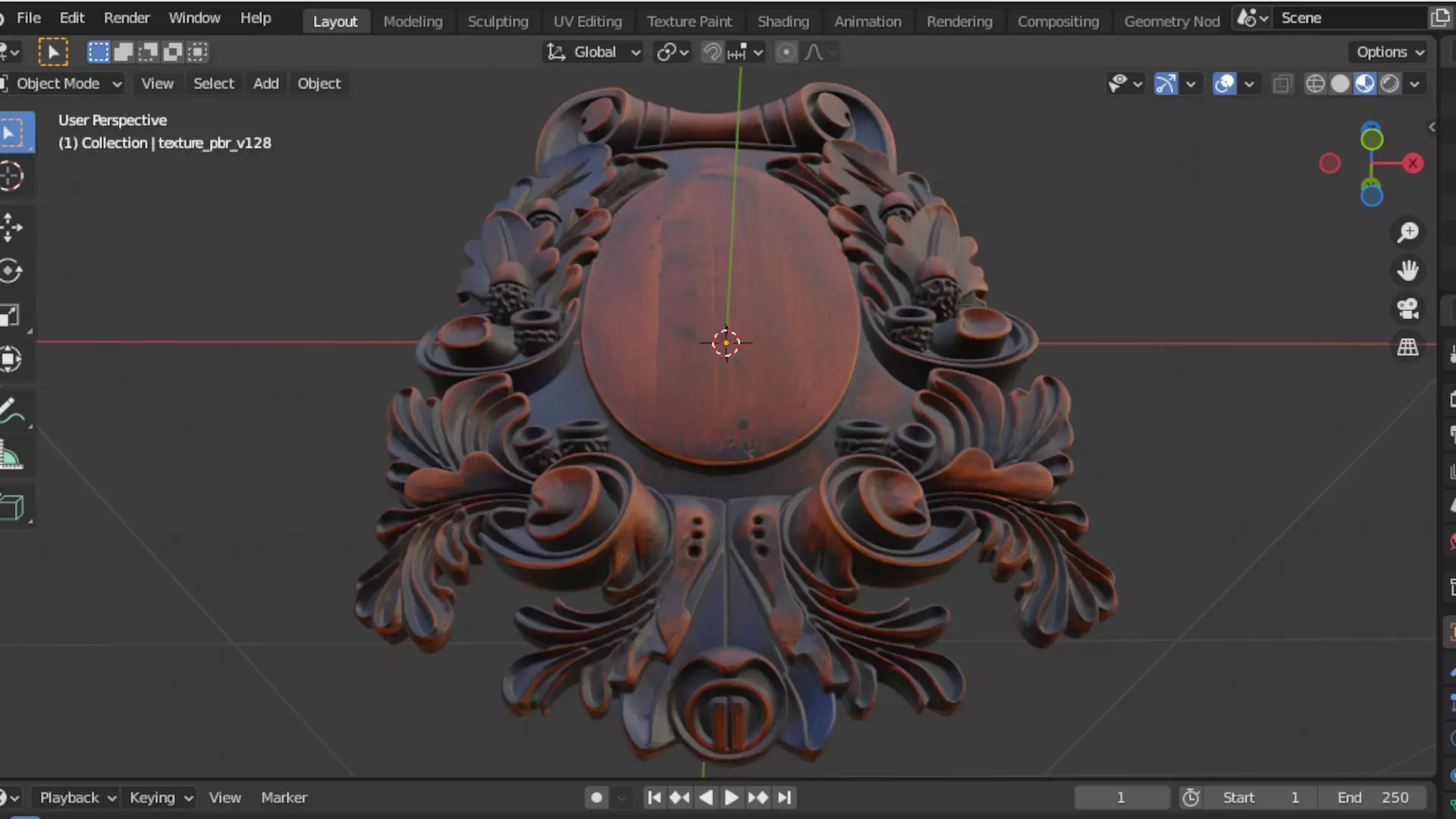 Cartouche classic decorative ornament cnc 3d printing stl 04  3D model_7