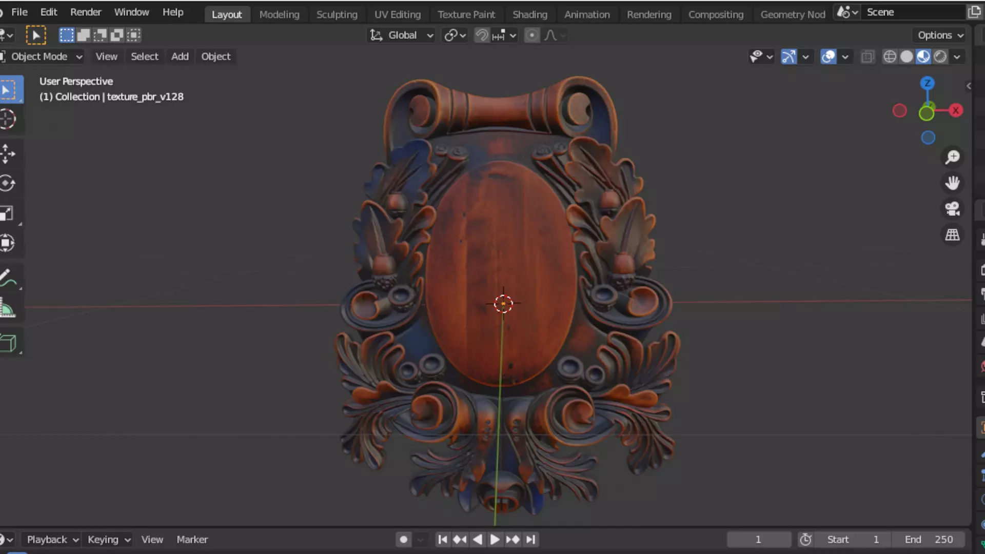 Cartouche classic decorative ornament cnc 3d printing stl 04  3D model_8