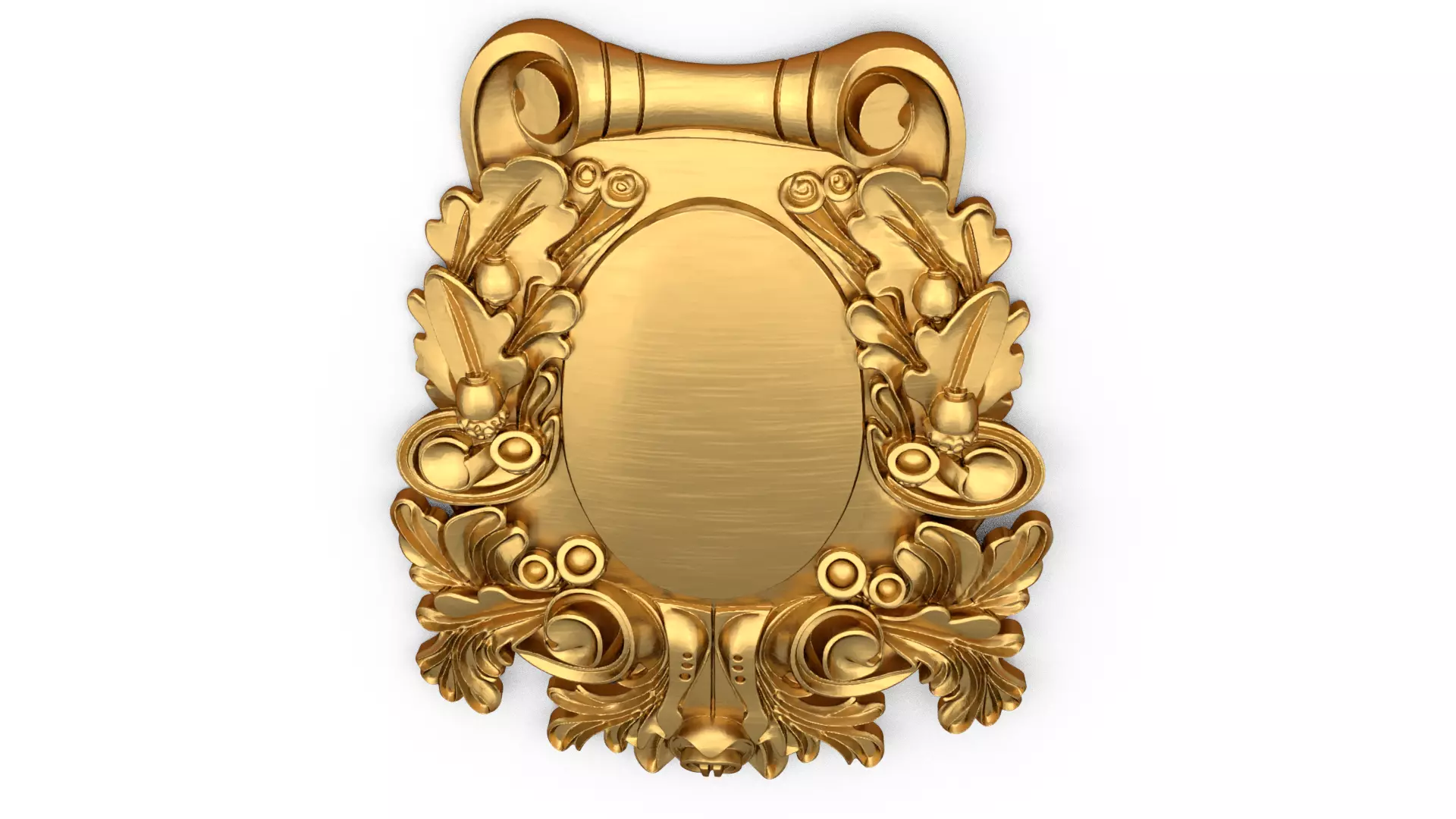 Cartouche classic decorative ornament cnc 3d printing stl 04  3D model_2