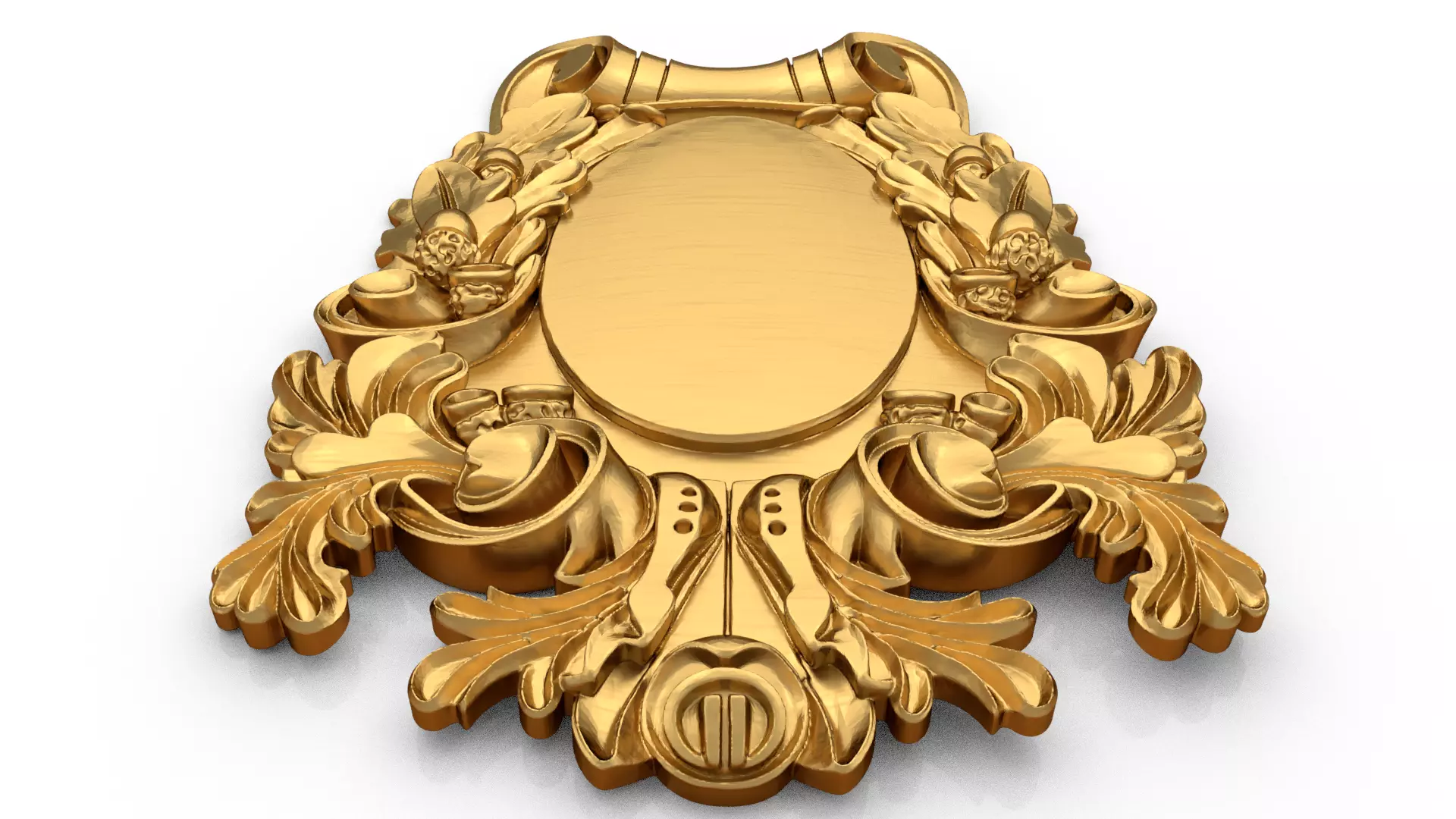 Cartouche classic decorative ornament cnc 3d printing stl 04  3D model_1