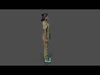 black women Low-poly 3D model_1