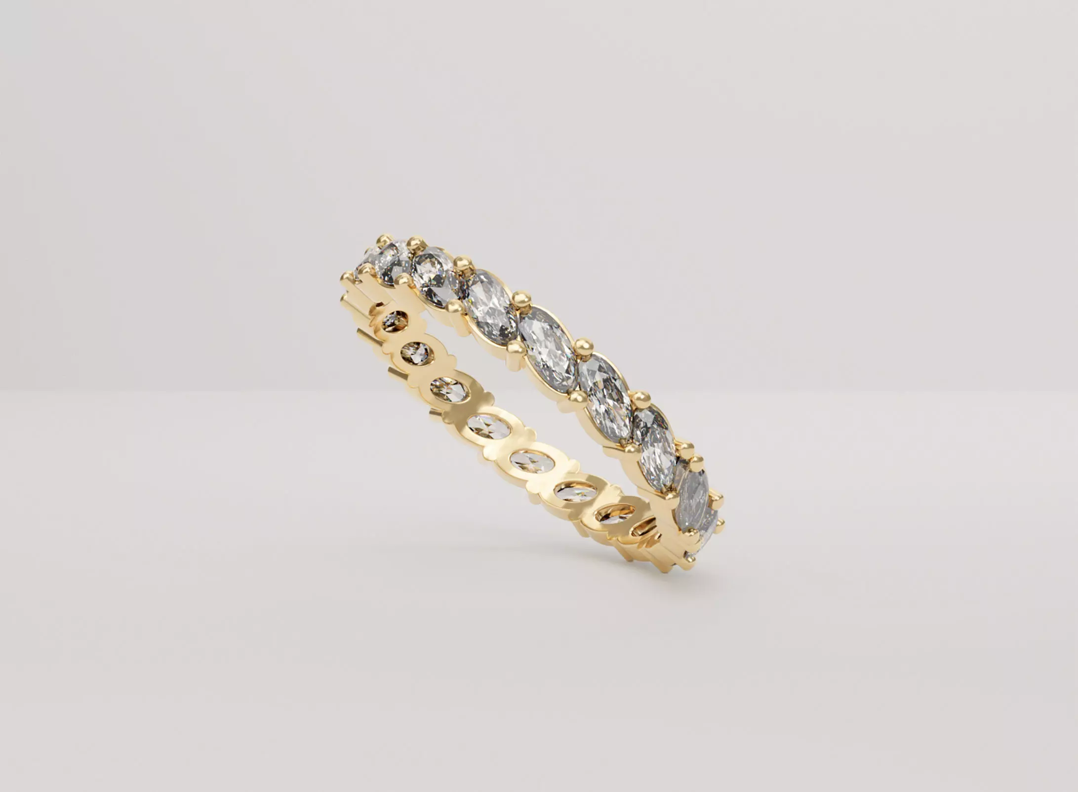 Diamond Eternity Marquise Ring 3D model Low-poly 3D model_0