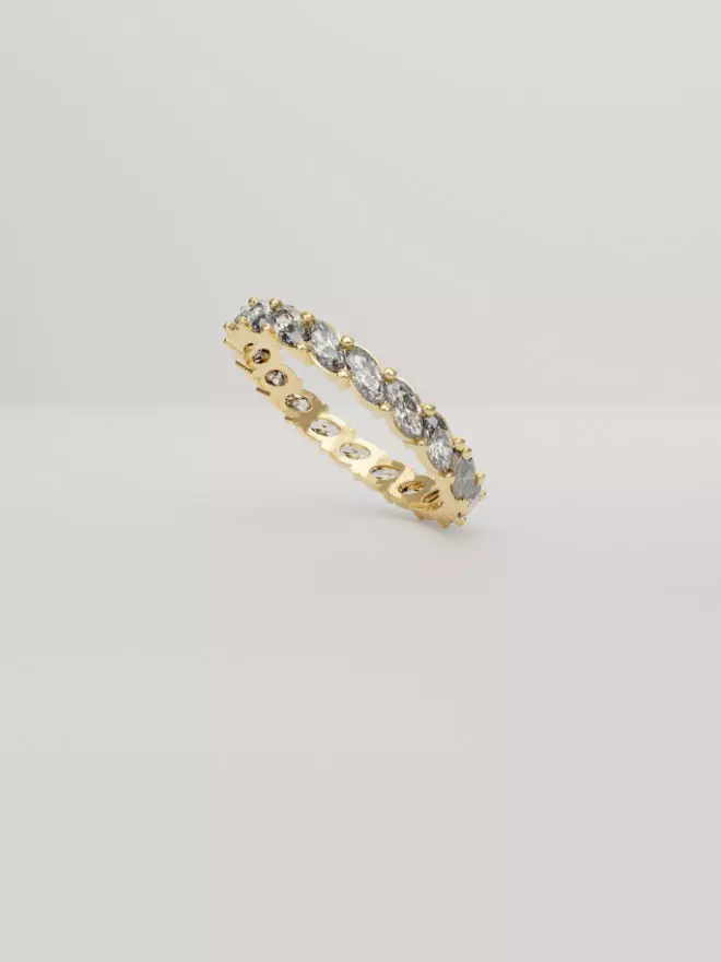 Diamond Eternity Marquise Ring 3D model Low-poly 3D model_2