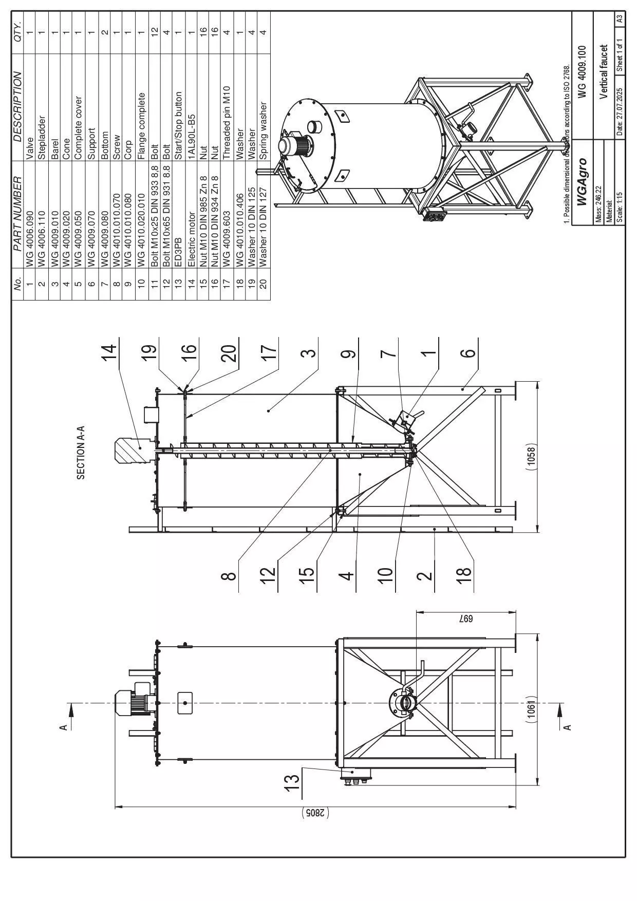 WG 4009 - STL Vertical feed mixer 3D model_1
