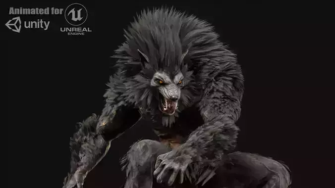 Werewolf Remaster Low-poly 3D model