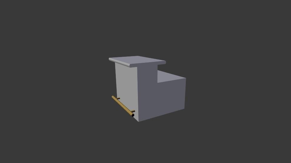 simple bar Free low-poly 3D model_0