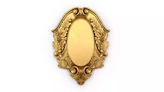 Cartouche classic decorative ornament cnc 3d printing stl 05